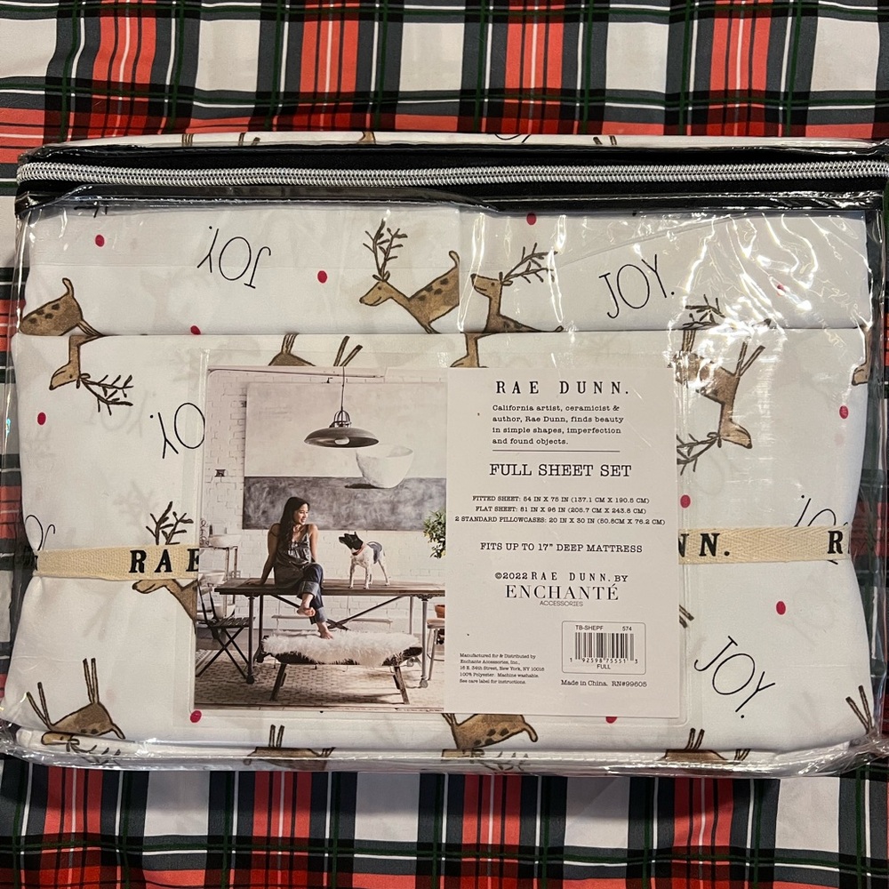 Rae Dunn Christmas reindeer sheets